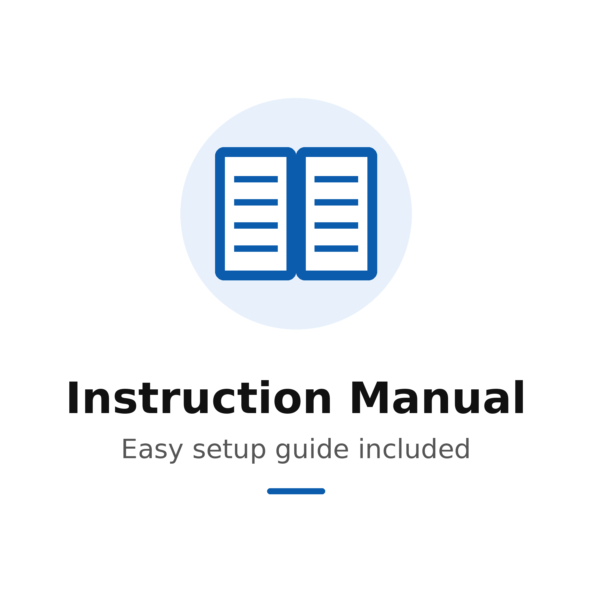 Instruction manual: easy setup guide included